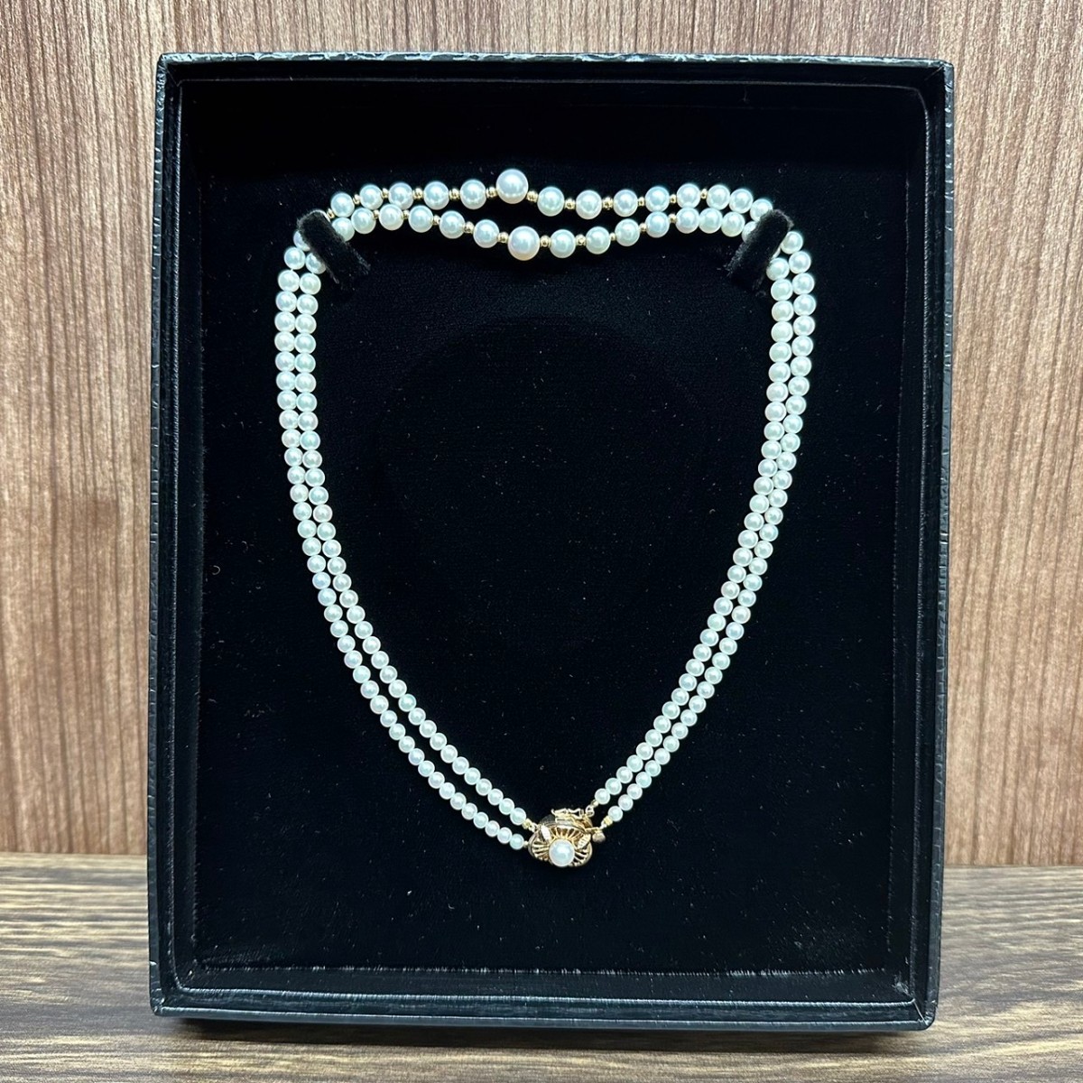 1円〜 保管品 K14 パールネックレス 最大7.17mm 全長約44cm 174珠