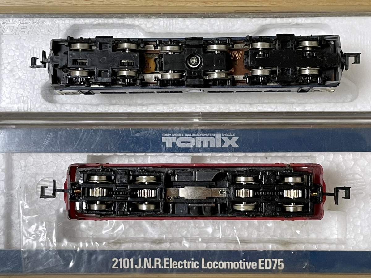 ○ Tomix 2101 国鉄 ED75形 + 永大 EF65 1000 電気機関車 中古(状態
