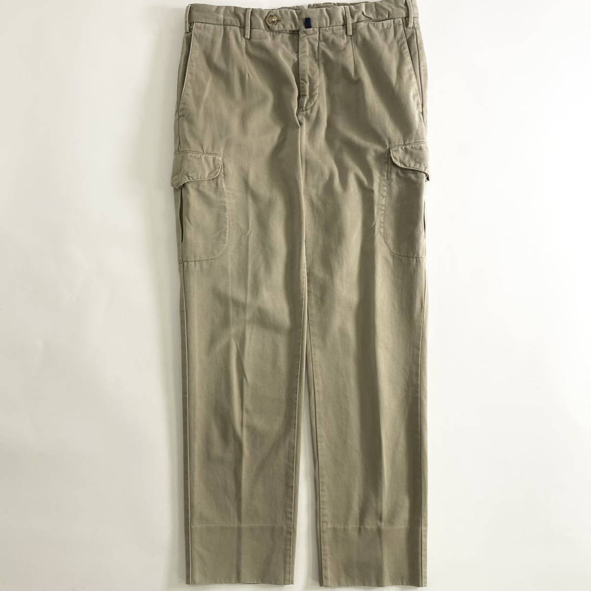 Ch6《美品》INCOTEX インコテックス コットンカーゴパンツ サイズ48 ベージュ メンズ ボトムス SLOWEAR スローウェア カジュアル PANTS