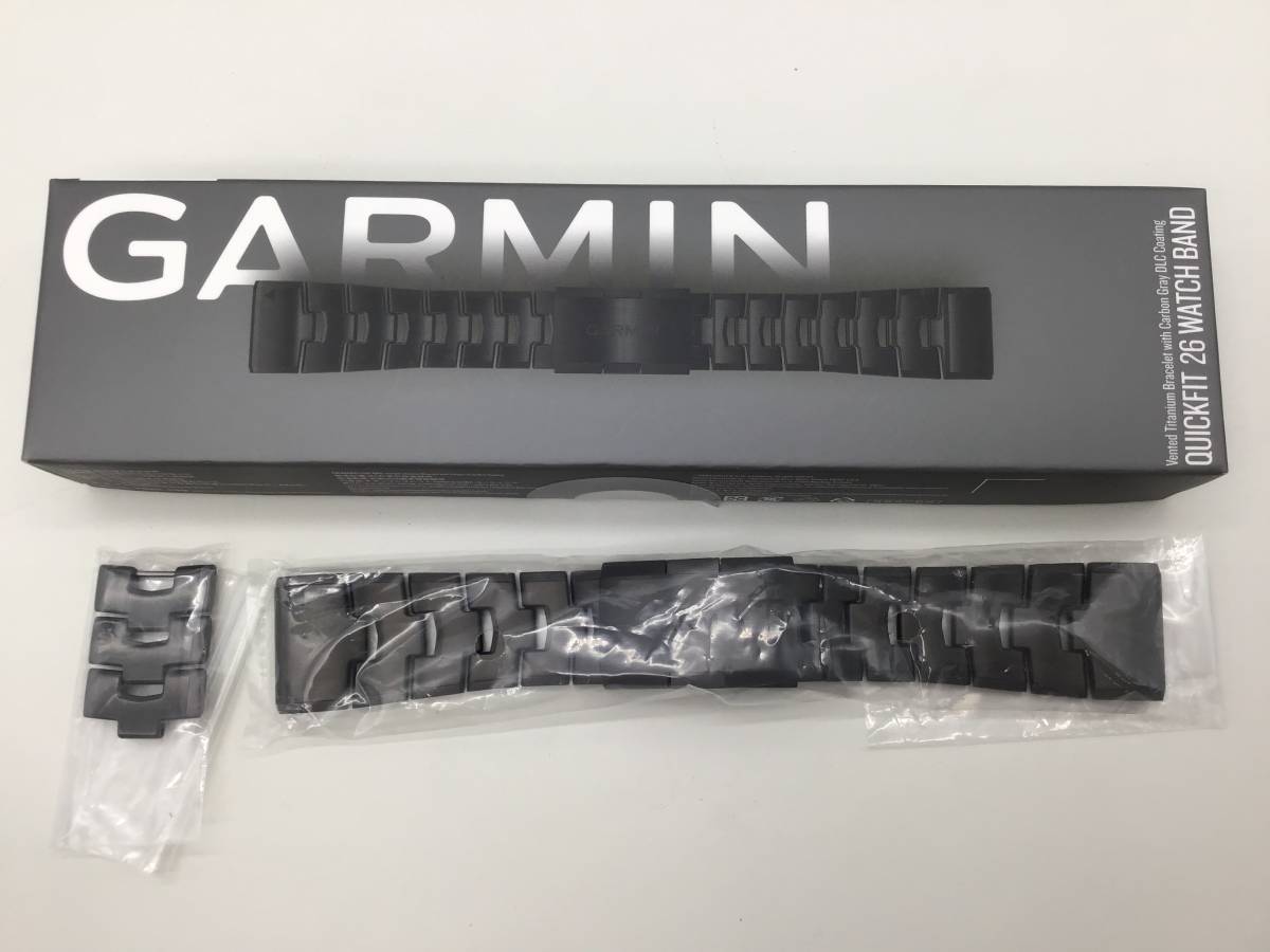 3807 美品 GARMIN QUICKFIT 26WATCH BAND ガーミン時計純正カーボン 