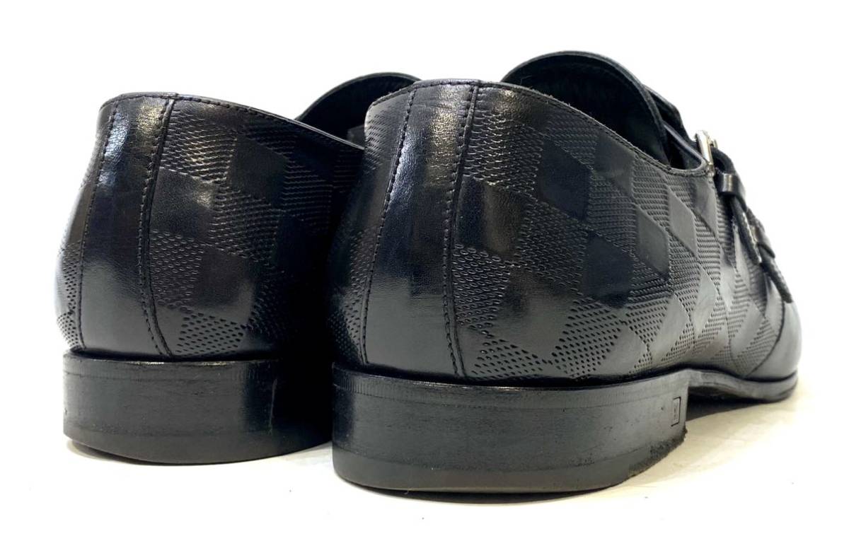 LOUIS VUITTON ルイヴィトン ダミエ グラフィット レザーシューズ LOUIS VUITTON ダミエグラフィット ダブルモンクストラップレザー