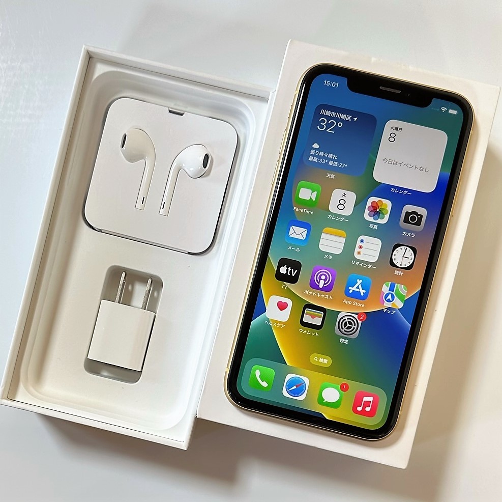 Apple SIMフリー iPhone XR イエロー 64GB MT082J/A iOS16.5.1 アク