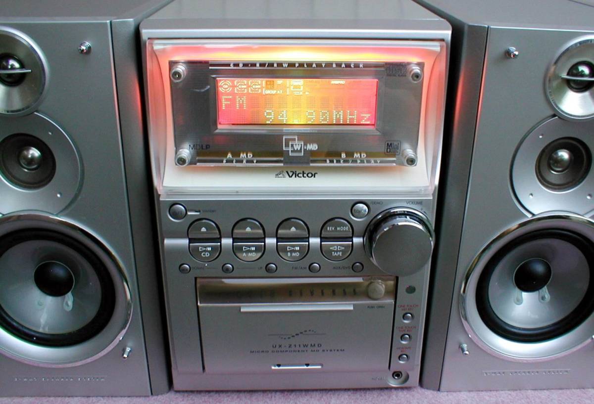 Victor SP-UXZ11WMD CD MD カセットテープミニコンポ本体 Yahoo