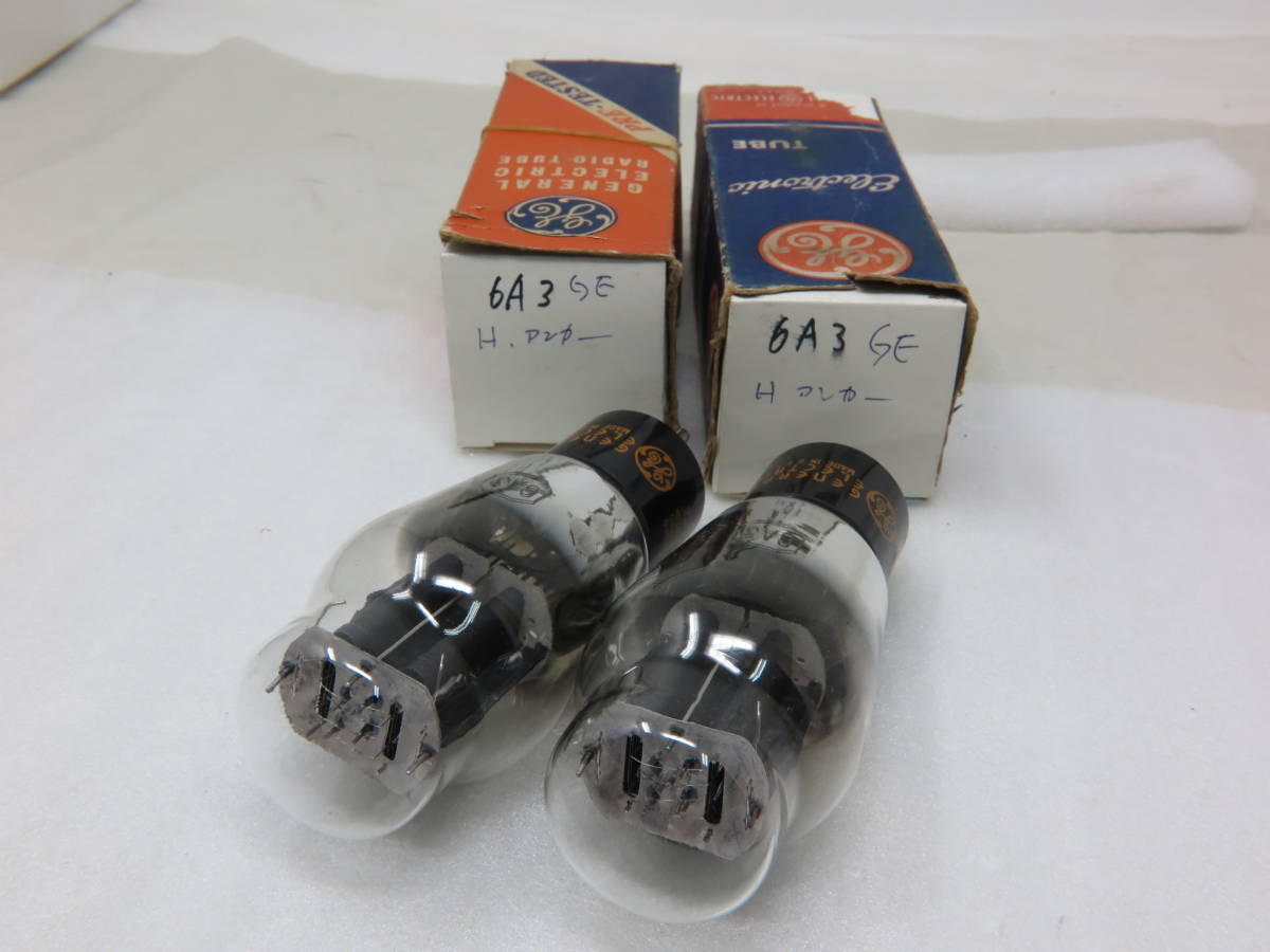真空管 GE 2A3 2本まとめて#1 SYLVANIA 1619代換2A3 真空管 GE 6A3