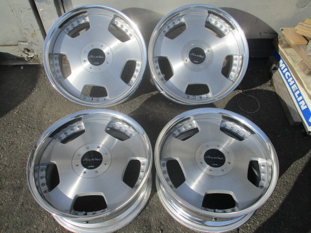 爆買い，格安 深リム WORK ユーロライン DH 18&times;8.0J+45/8.5J+38 4/5H-PCD114.3 ブラッシュド風 旧車/VIP/クラウン/マークX/マークⅡ/GS/アコード等(5穴)｜売買されたオークション情報、yahooの商品情報をアーカイブ公 5穴