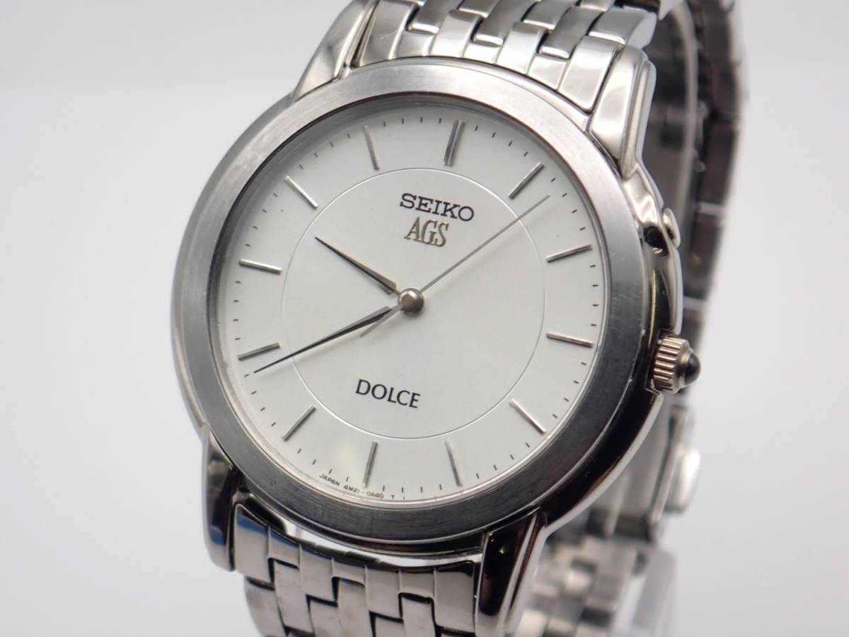 プロフィール必読お願いします。 1円～☆稼働品☆SEIKO セイコー DOLCE ドルチェ 4M21-0A20 AGS AT