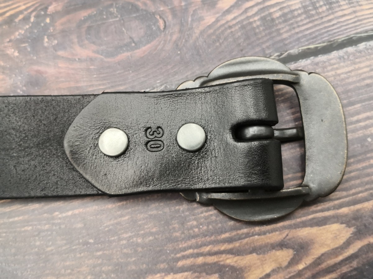 RRL ダブルアールエル 本革ベルト アメリカ製 スタッズベルト 厚重