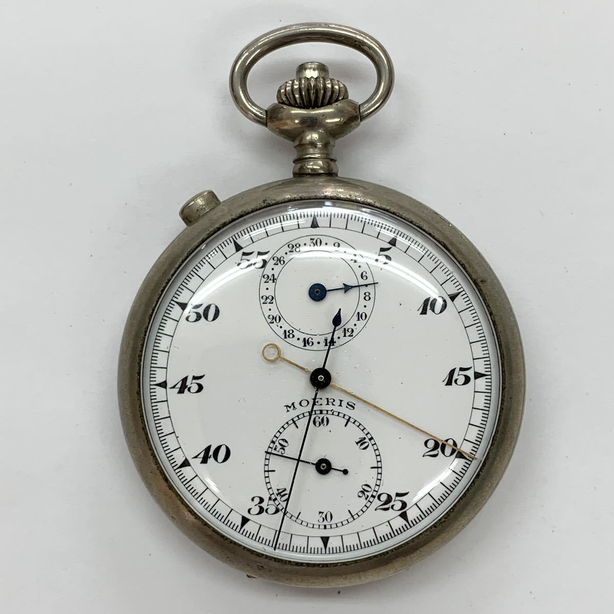 モーリス MOERIS ストップウォッチ 手巻き 機械式 クロノグラフ 稼働品