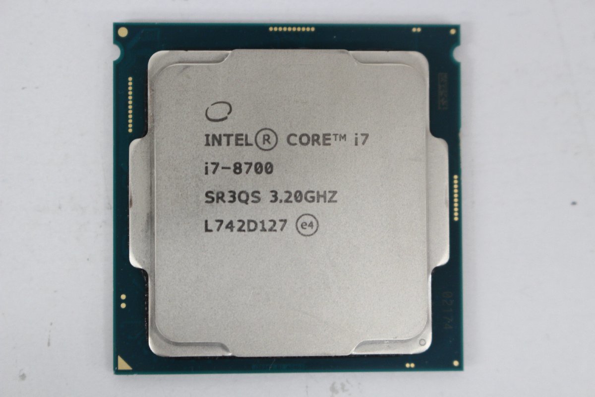 Intel Core i7-8700 CPU【動作確認済】 Intel Core i7-8700K 動作確認