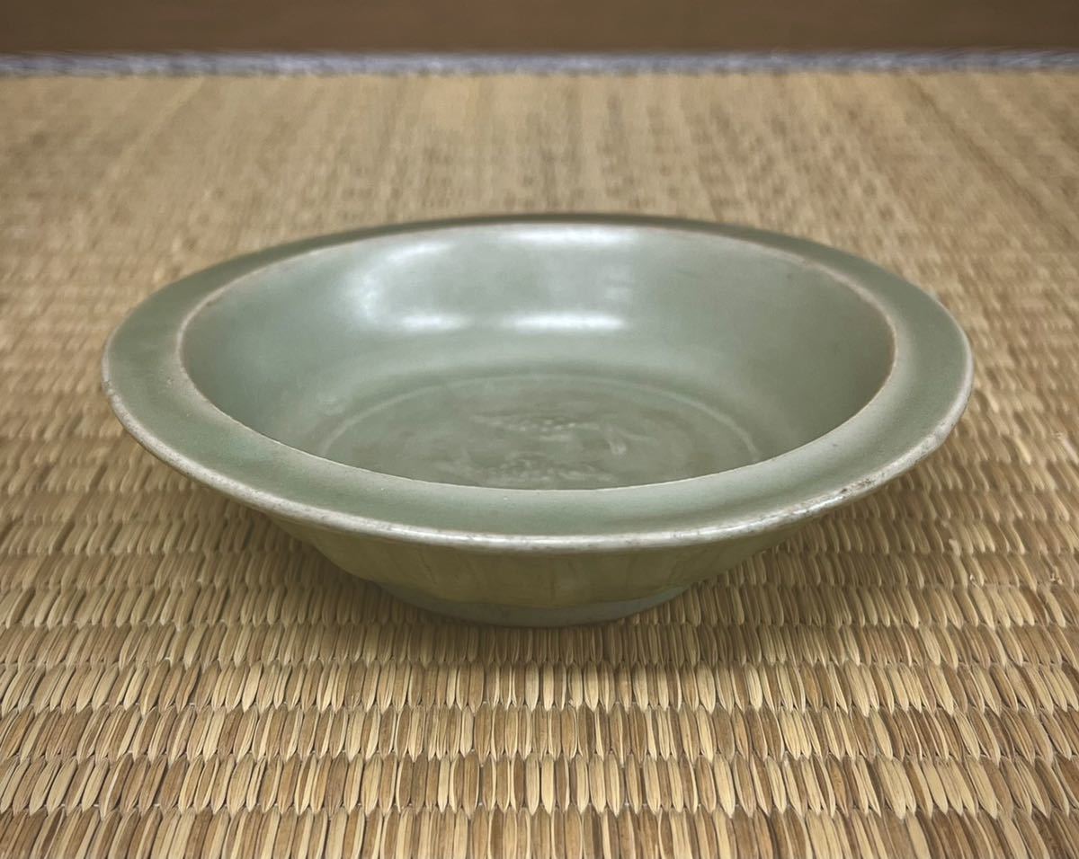 土江田コレクション／青磁双魚文深皿 南宋時代 図録掲載品／京都