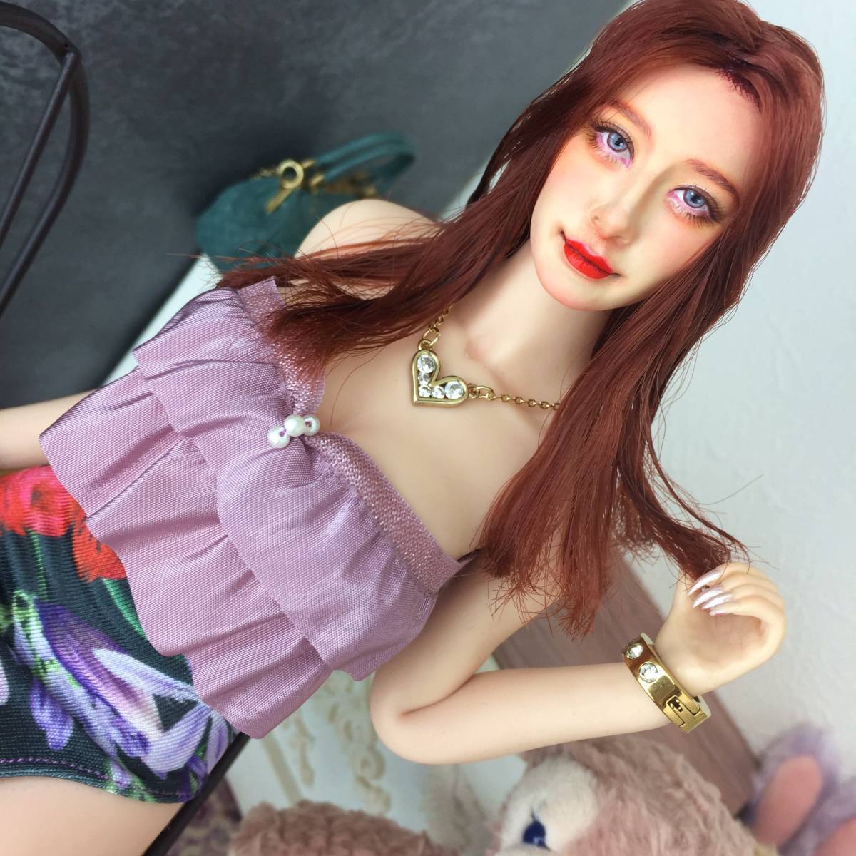 カスタム1/6サイズ女性ドールヘア付きヘッド 1/6フィギュア 人形 カスタム1/6サイズ女性ドールヘア付きヘッド 1/6フィギュア 人形
