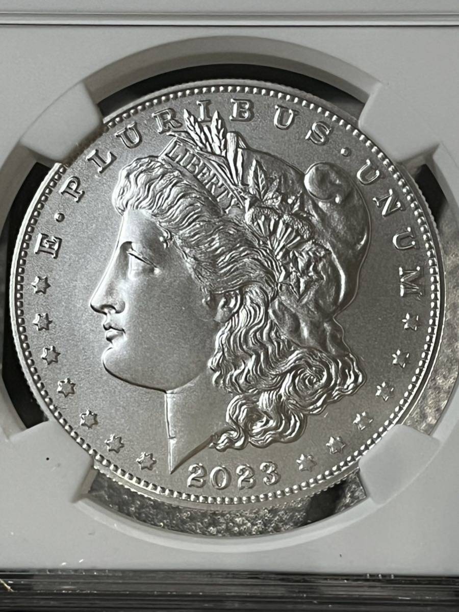 NGC鑑定 MS70 2023年 モルガンダラー シルバーコイン 1$ 初日に打たれたもの