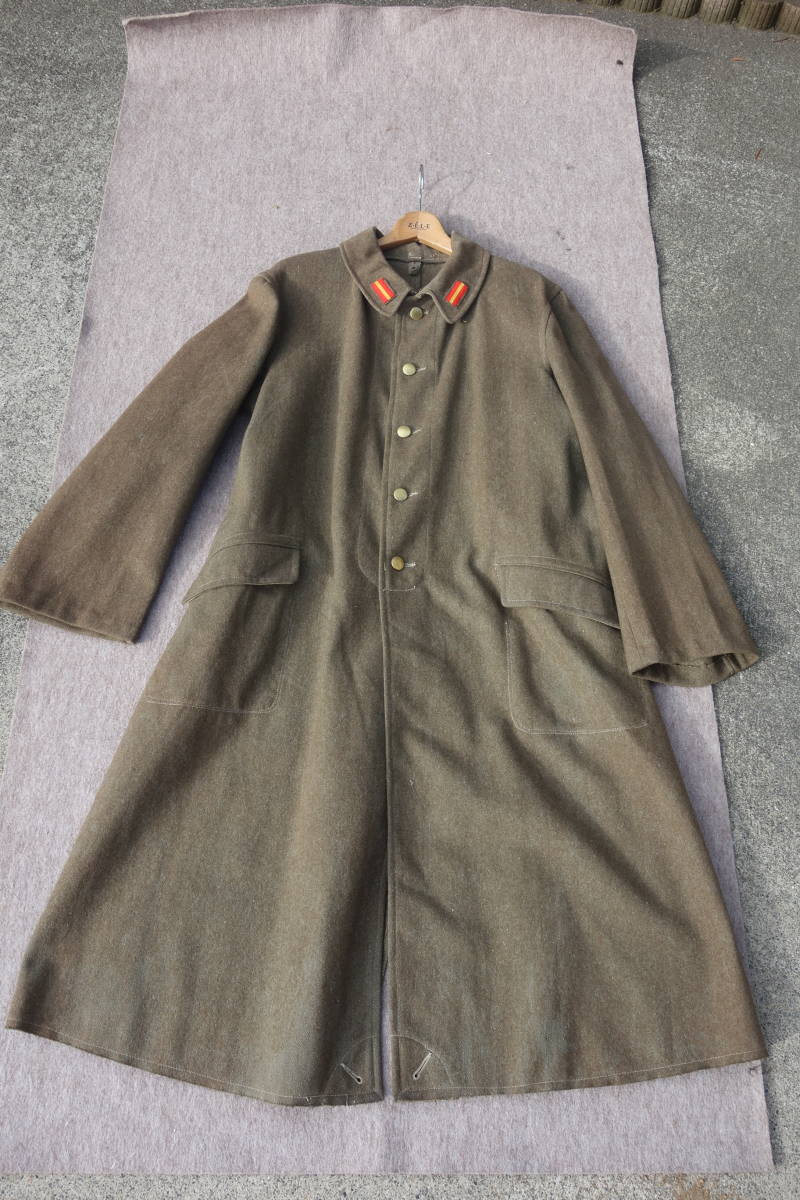 ★日本陸軍　三式（昭和18年製式採用）外套　階級章付　サイズ大号　　当時物　実物　軍装　検　軍刀　士官　　