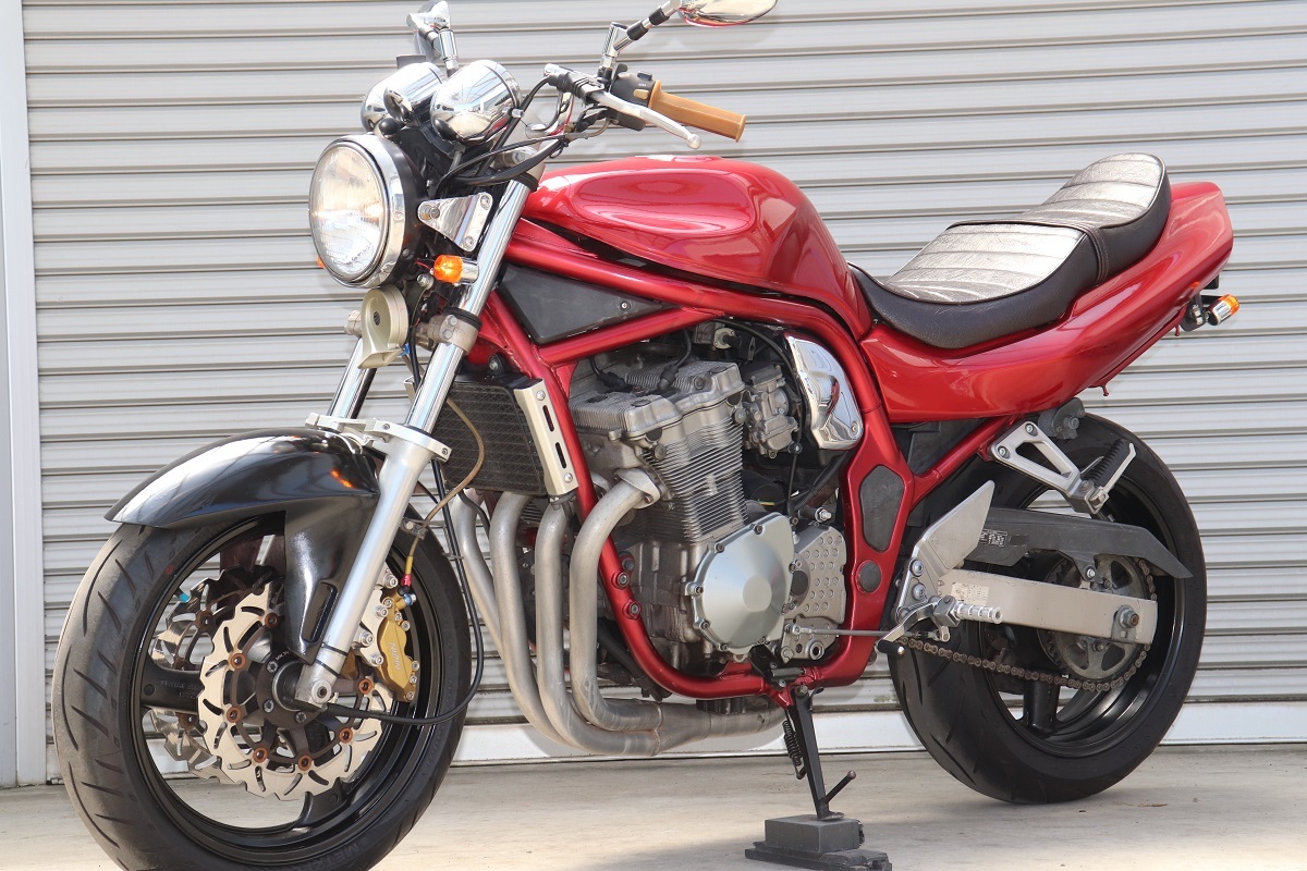 GSF1200 ヨシムラフルエキ 曲がりあり 修正用 ワイバンフルエキ取付け