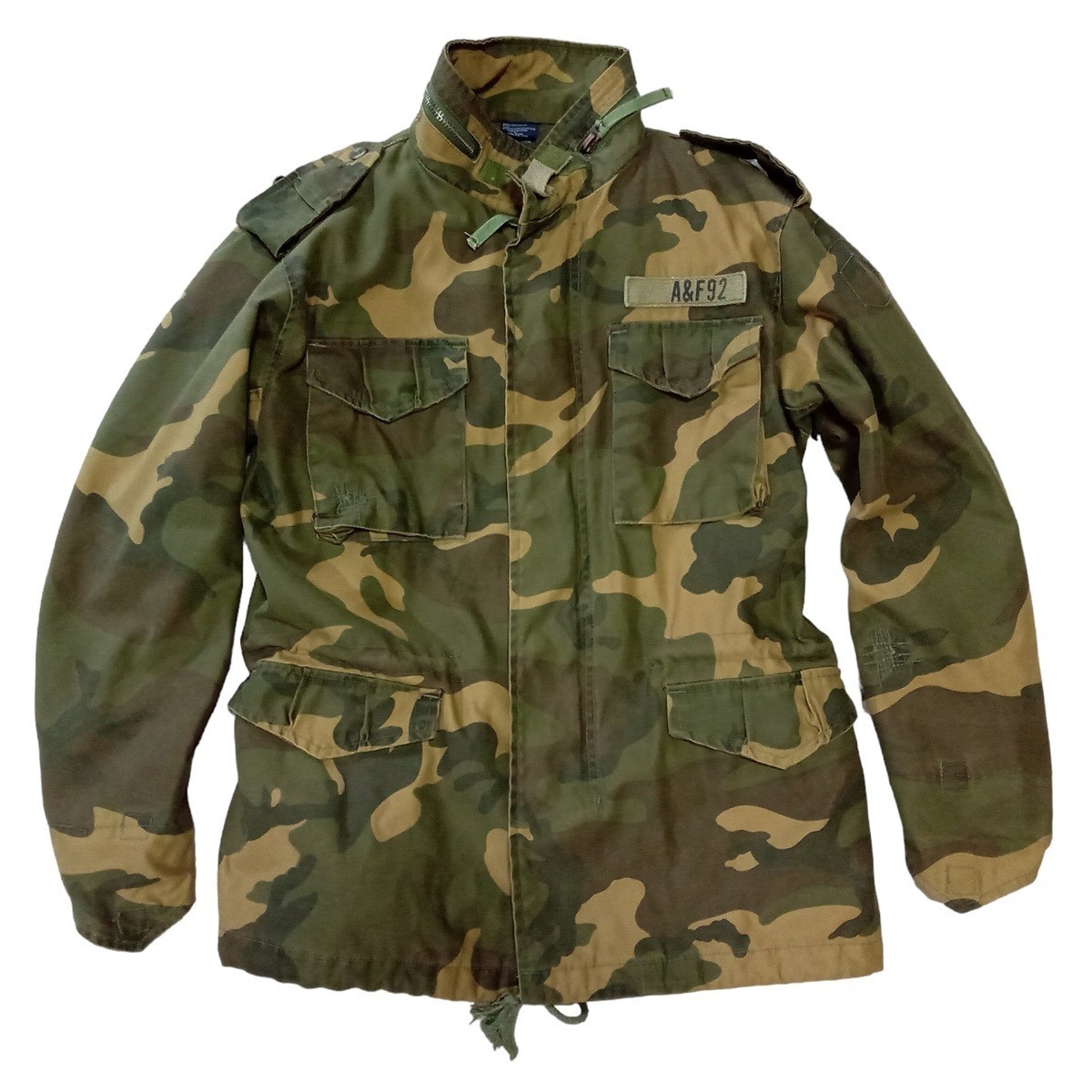 アバクロ　N-65 迷彩 即決☆90s Abercrombie&fitch M-65 カモフラ フィールドジャケット S