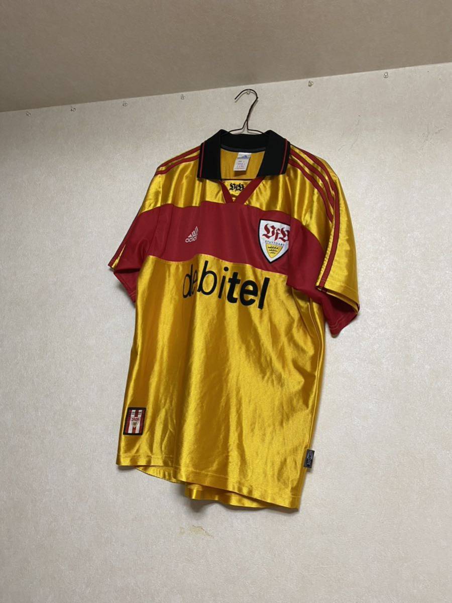2000-01　シュツットガルト　限定品　完売品　アウェイ　半袖　ユニフォーム　正規品　ビンテージ　アディダス　ドイツ