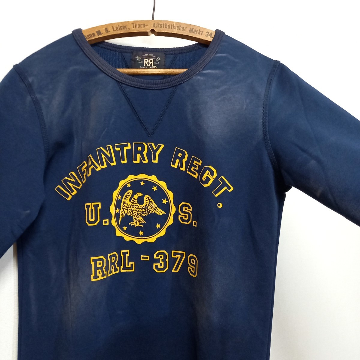 フェード加工 / 両Vガゼット》良品 RRL 50s 60s US ARMY 歩兵連隊 