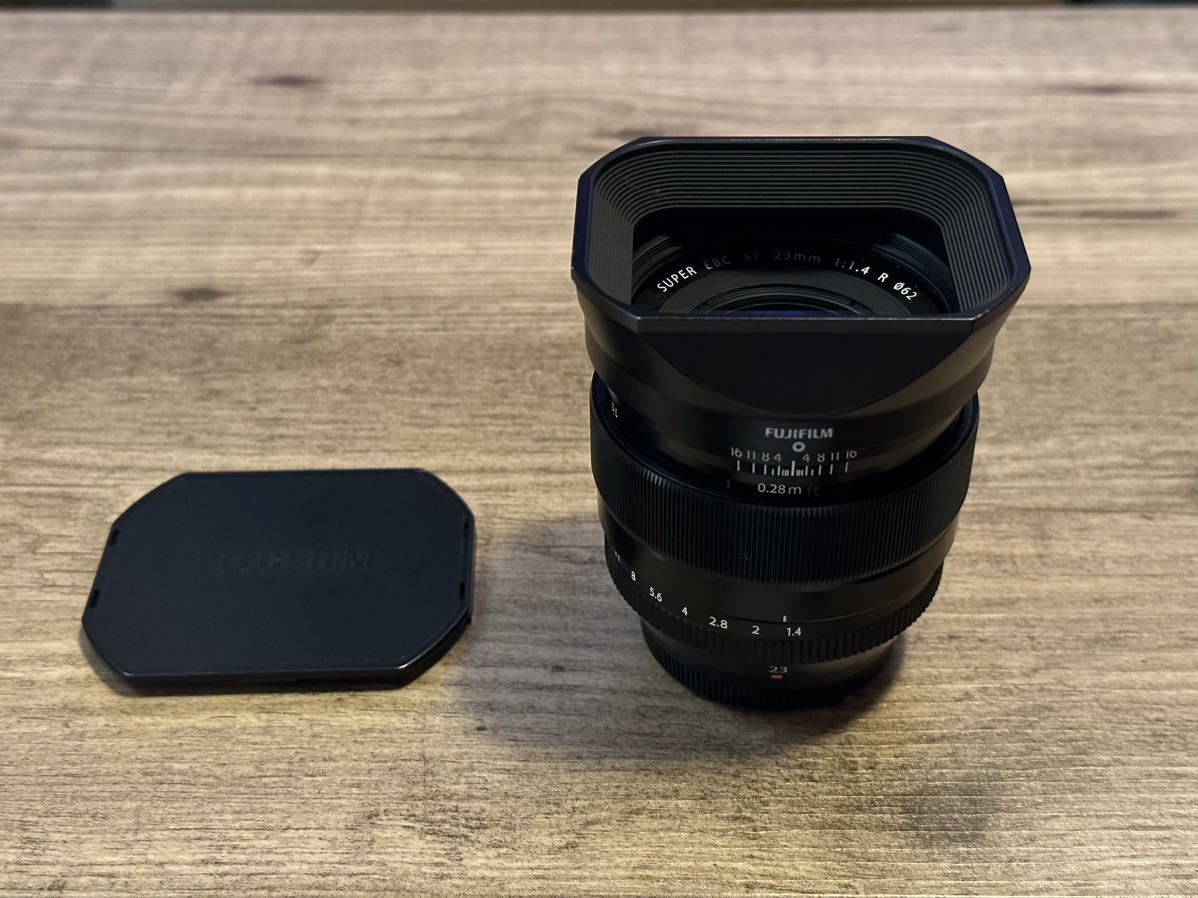 FUJIFILM XF 23mm f1.4 R 純正フード付 R F1.4 23mm 角型メタル