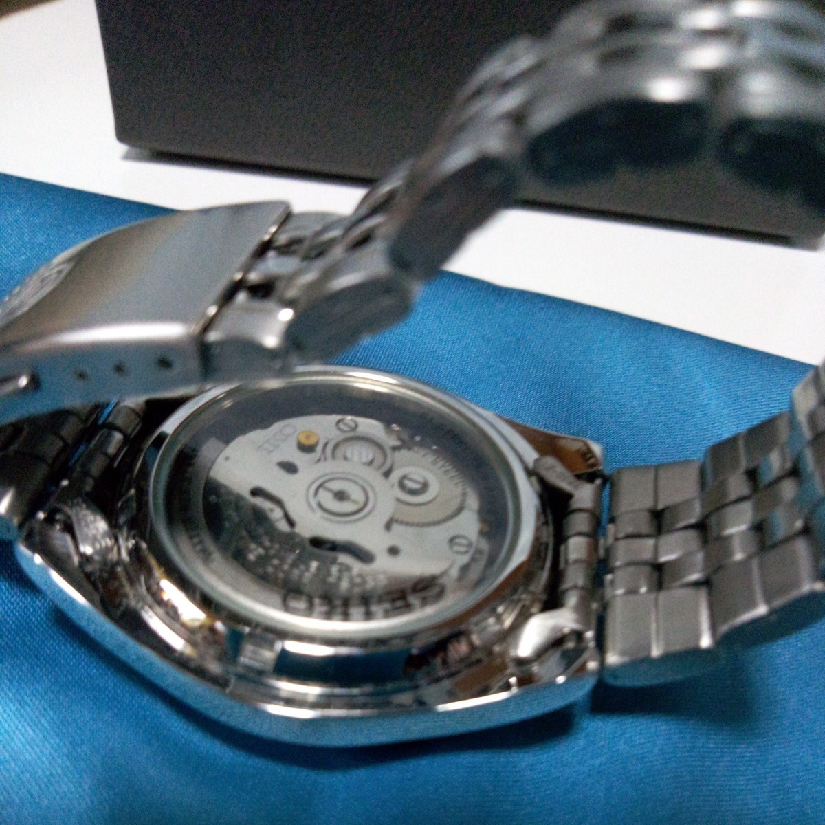 SEIKO セイコー 5 AT/自動巻き SNK385k1 21石 デイデイト シルバー文字 