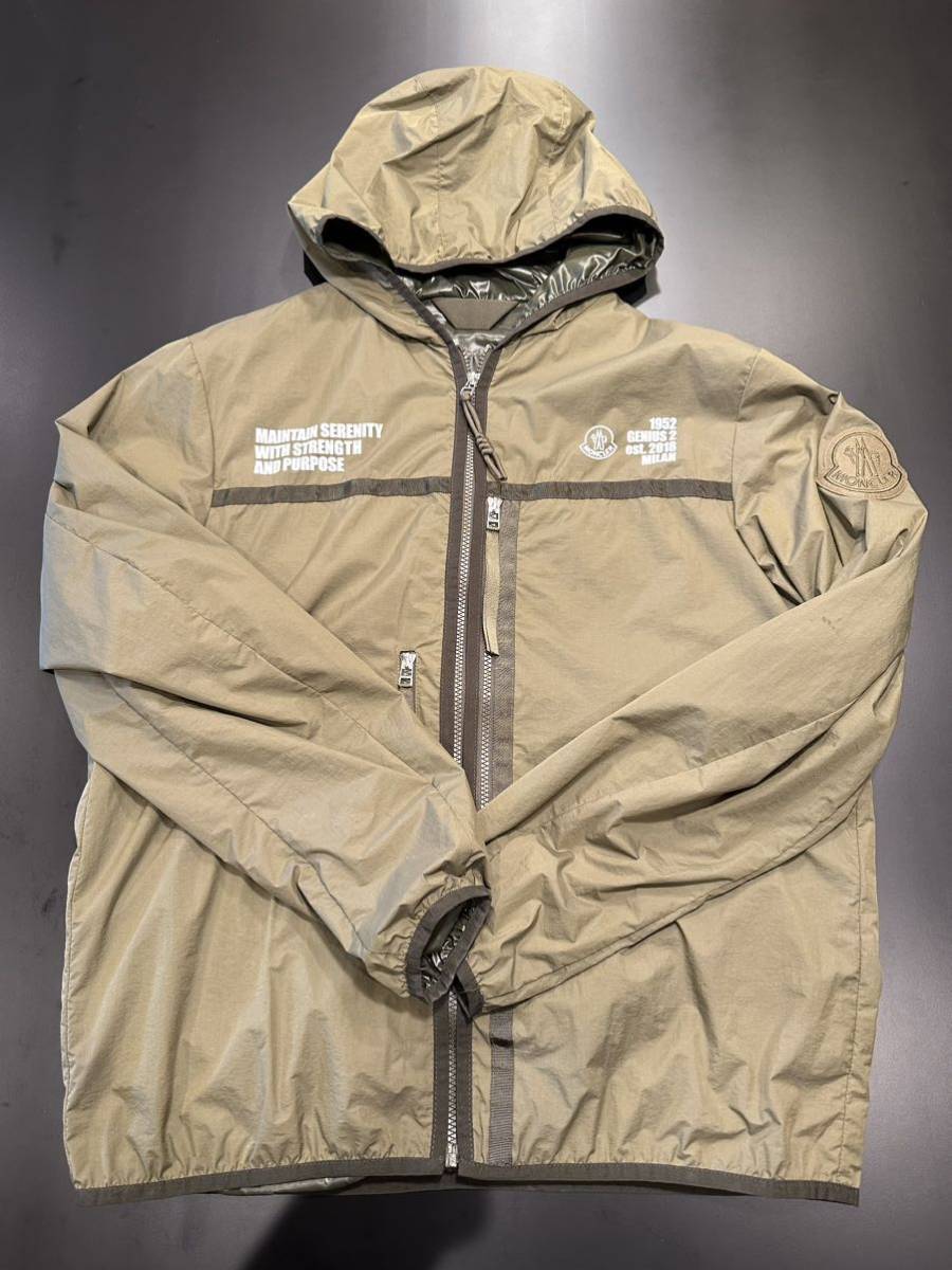 超美品 モンクレール MONCLER ナイロンジャケット カーキ色