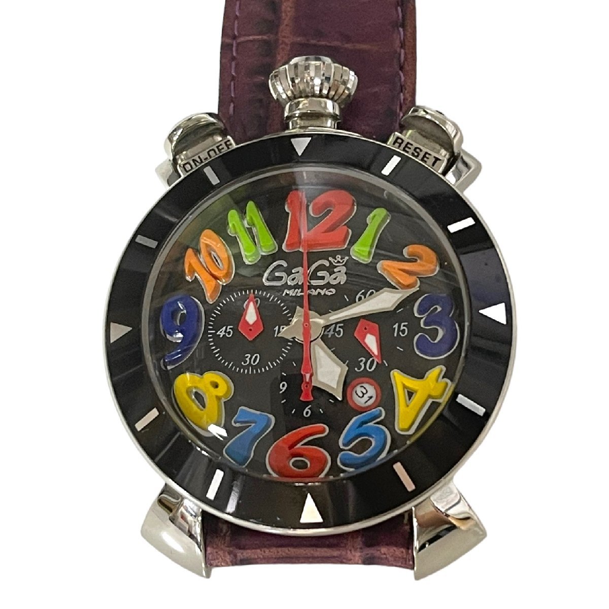 ガガミラノ GaGaMilano 48 腕時計 男女兼用 クォツ 美品 1円