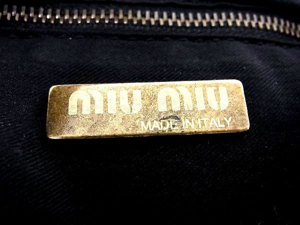 1円 miumiu ミュウミュウ レザー ワンハンドル ショルダーバッグ 肩掛けかばん レディース ブラック系 BF1275(かばん、バッグ ...