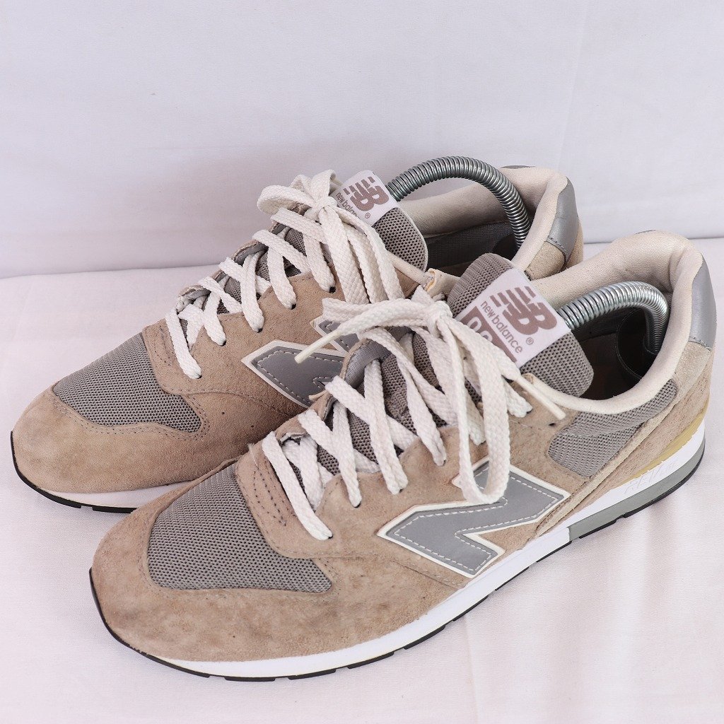 996 ニューバランス 26.0cm/new balance グレー 灰色 白 中古 古着 スニーカー メンズ yy7447