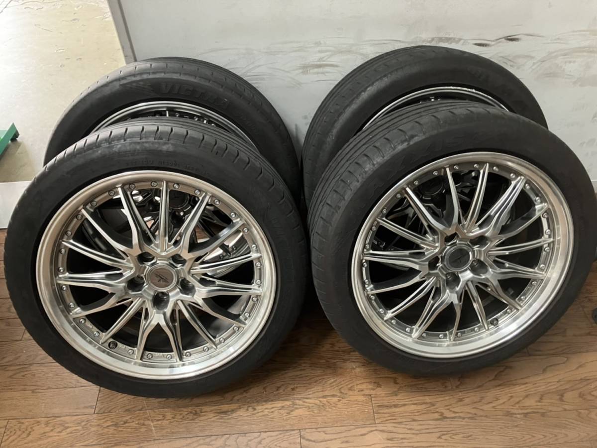 ■売切■平成29年式 210系クラウンハイブリッド ドルフレン ヒューヴァー 18インチアルミホイール 2021年式タイヤ 4本セット 225/45ZR18