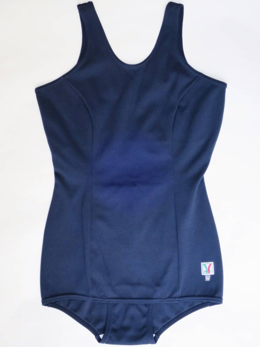 フジヨット YACHT 170サイズ (L～LL相当) 濃紺 ポリエステル100% 旧タグ スイミング水着 スクスイ スクミズ