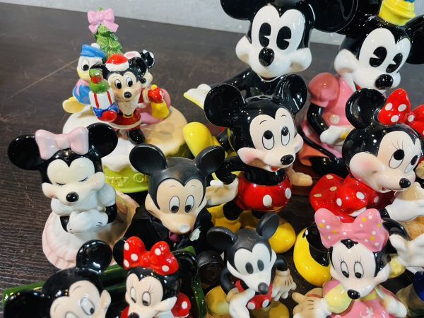 Disney ミッキー ミニー フィギュリン 陶器 陶磁器 置物 レア 希少 WDCC オルゴール レトロ 当時物 等 大量 ディズニー ランド シー 陶器製 置物 希少・ヴィンテージディズニー