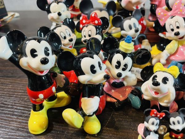 Disney ミッキー ミニー フィギュリン 陶器 陶磁器 置物 レア 希少 WDCC オルゴール レトロ 当時物 等 大量 ディズニー ランド シー 陶器製 置物 希少・ヴィンテージディズニー
