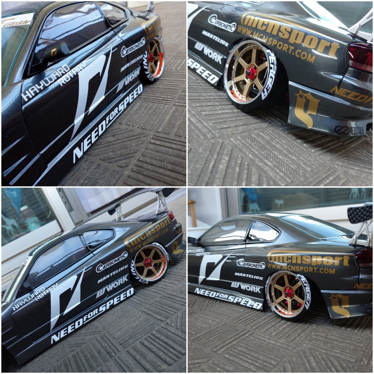 2色選べる シルビアS15 NFS仕様 カッティングステッカー 1/10ラジコン
