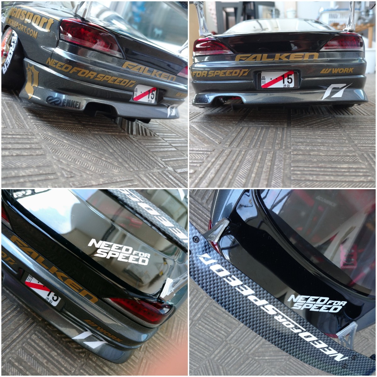 2色選べる シルビアS15 NFS仕様 カッティングステッカー 1/10ラジコン
