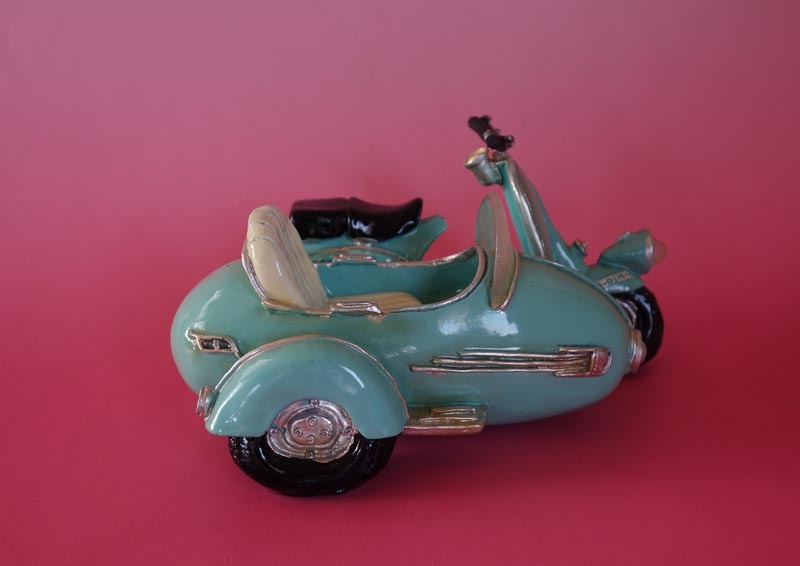 ブリキ アンティーク サイドカー ホーム bike 細工 ブリキ