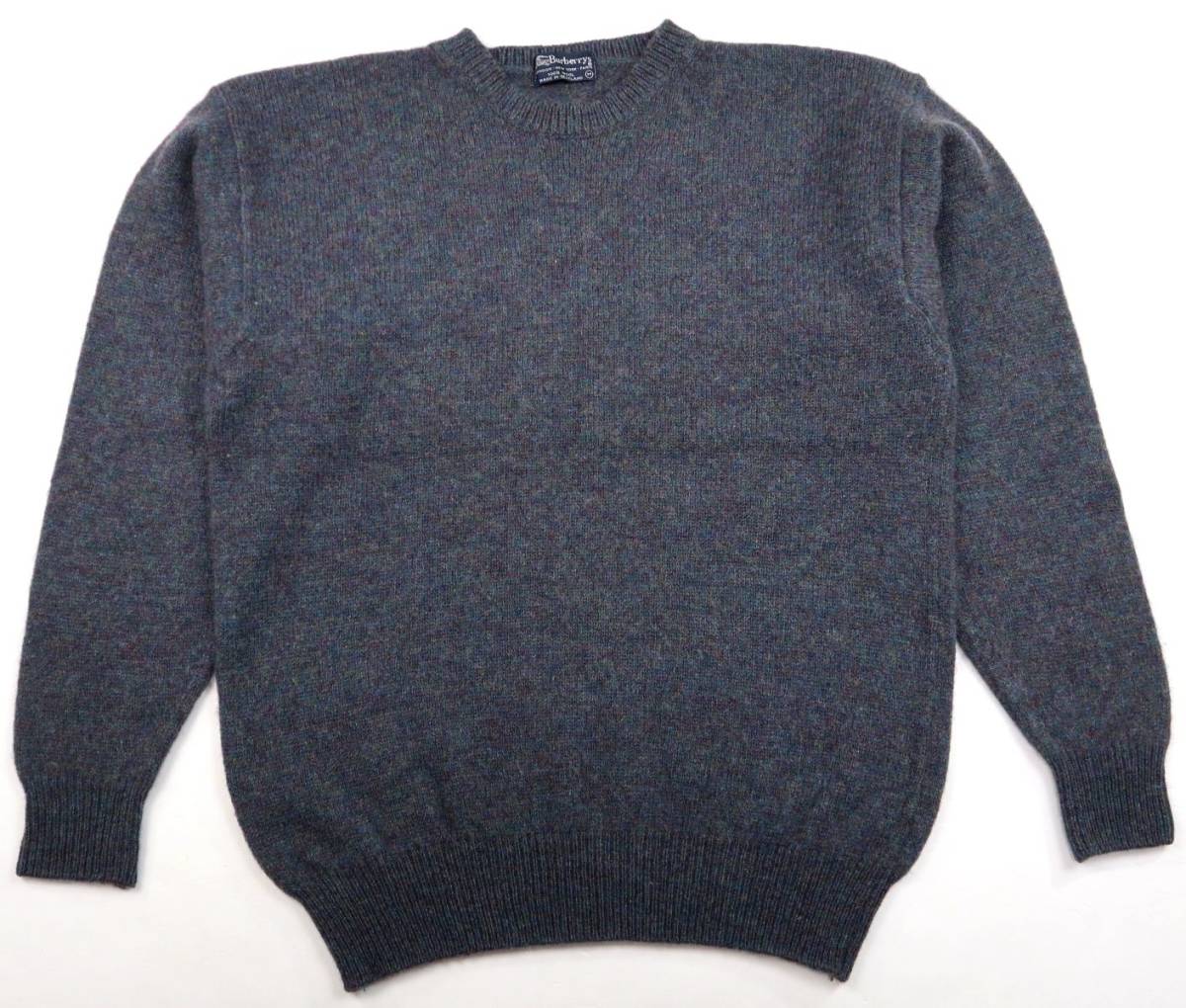 スコットランド製正規★BURBERRYS バーバリー　クルーネックニットセーター/大きめ/Mサイズ