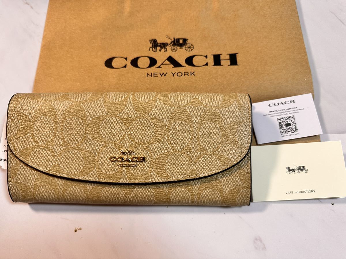 99 新品未使用 1円！ COACH 長財布 シグネチャー アウトレット F52601