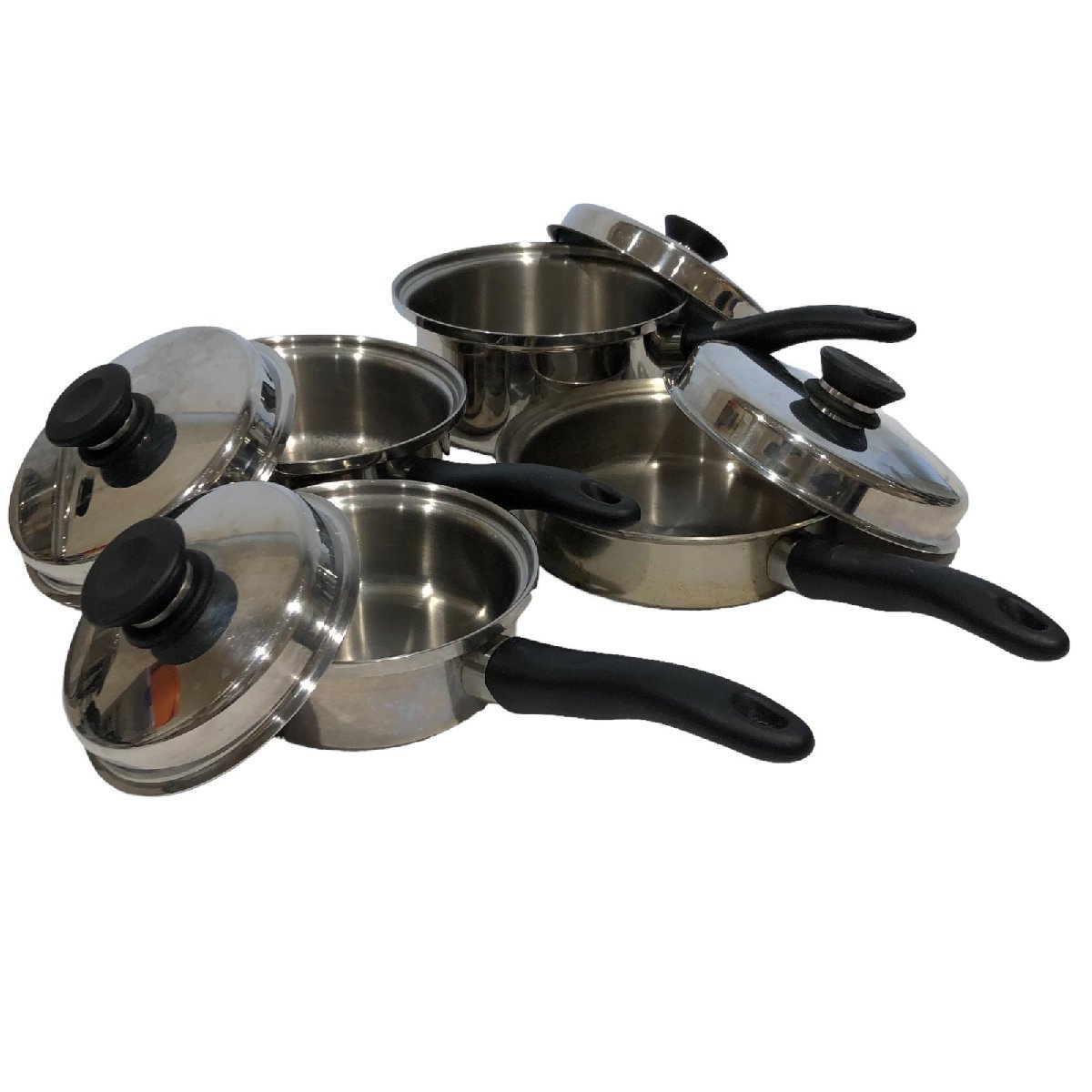 アムウエイクイーン、ステンレス片手鍋2点セット Amway アムウェイ