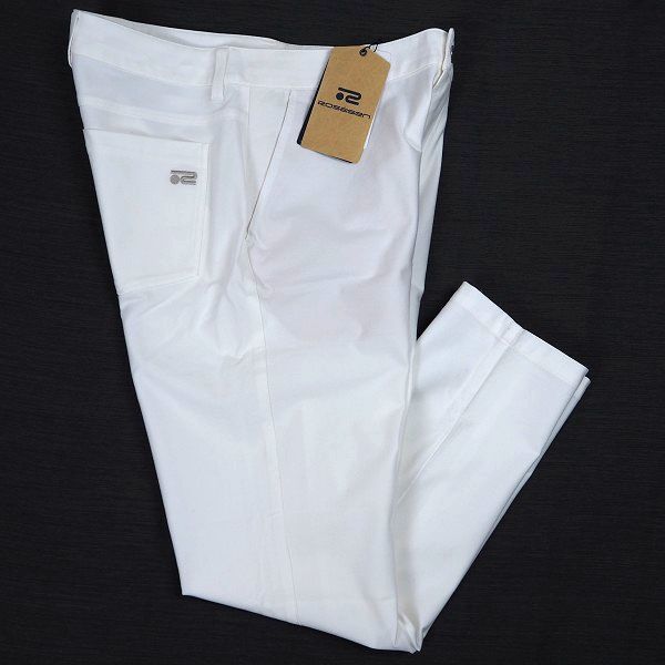 P333 新品 ROSASEN ロサーセン 春夏 ゴルフ 薄手 プラスクール ストレッチ ツイルパンツ 88 ホワイト