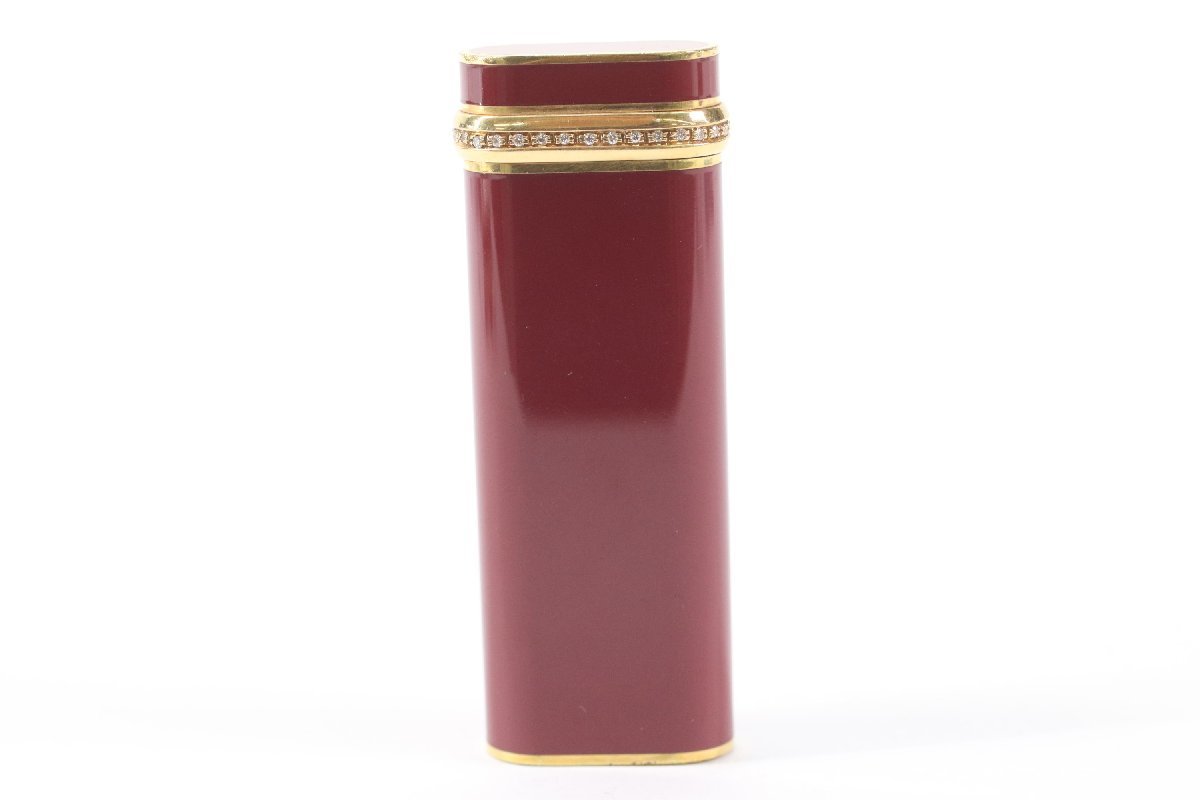 カルティエ ガスライター Cartier ゴールド オーバル 雑貨 ボルドー