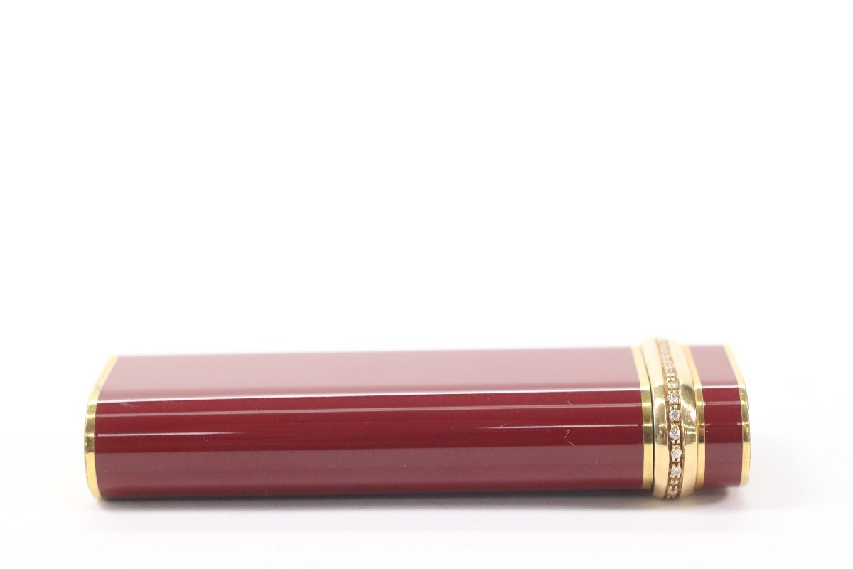カルティエ ガスライター Cartier ゴールド オーバル 雑貨 ボルドー