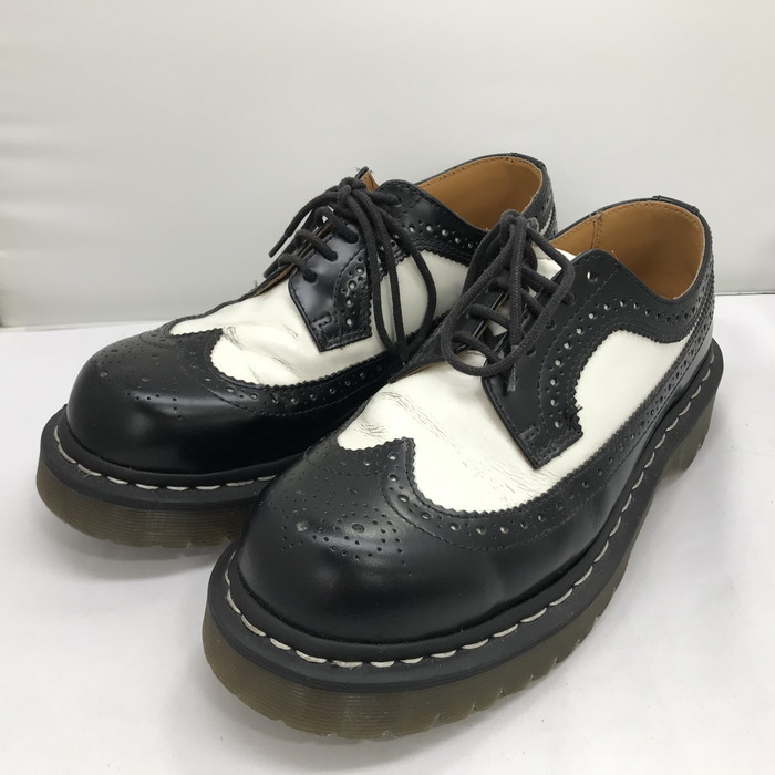 安い，人気セール Dr Martens ブローグシューズ 3989 10458001 メンズ UK6 ブラック/ホワイト jgg(UK6)｜売買されたオークション情報、yahooの商品情報をアーカイブ公開 - オークファン UK6