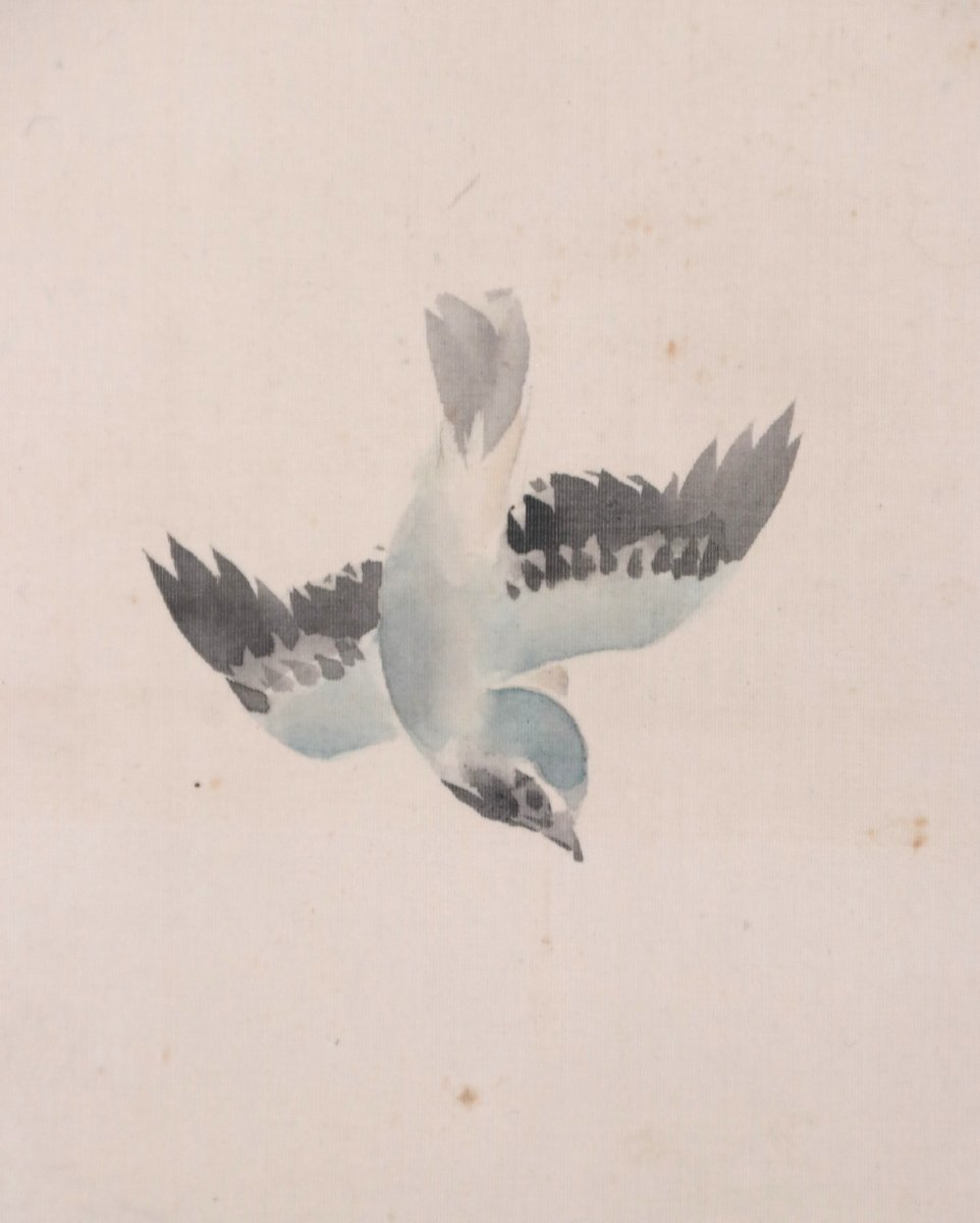 日本画 鳥と花の掛け軸 2025年最新Yahoo!オークション -掛け軸 花鳥