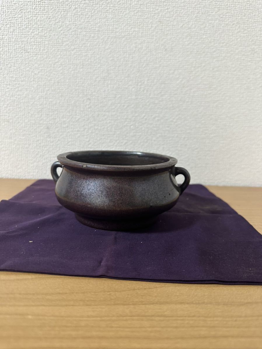 古伊万里 染付 火入 香炉？ タバコ道具？ 雀 古伊万里 染付 火入 香炉