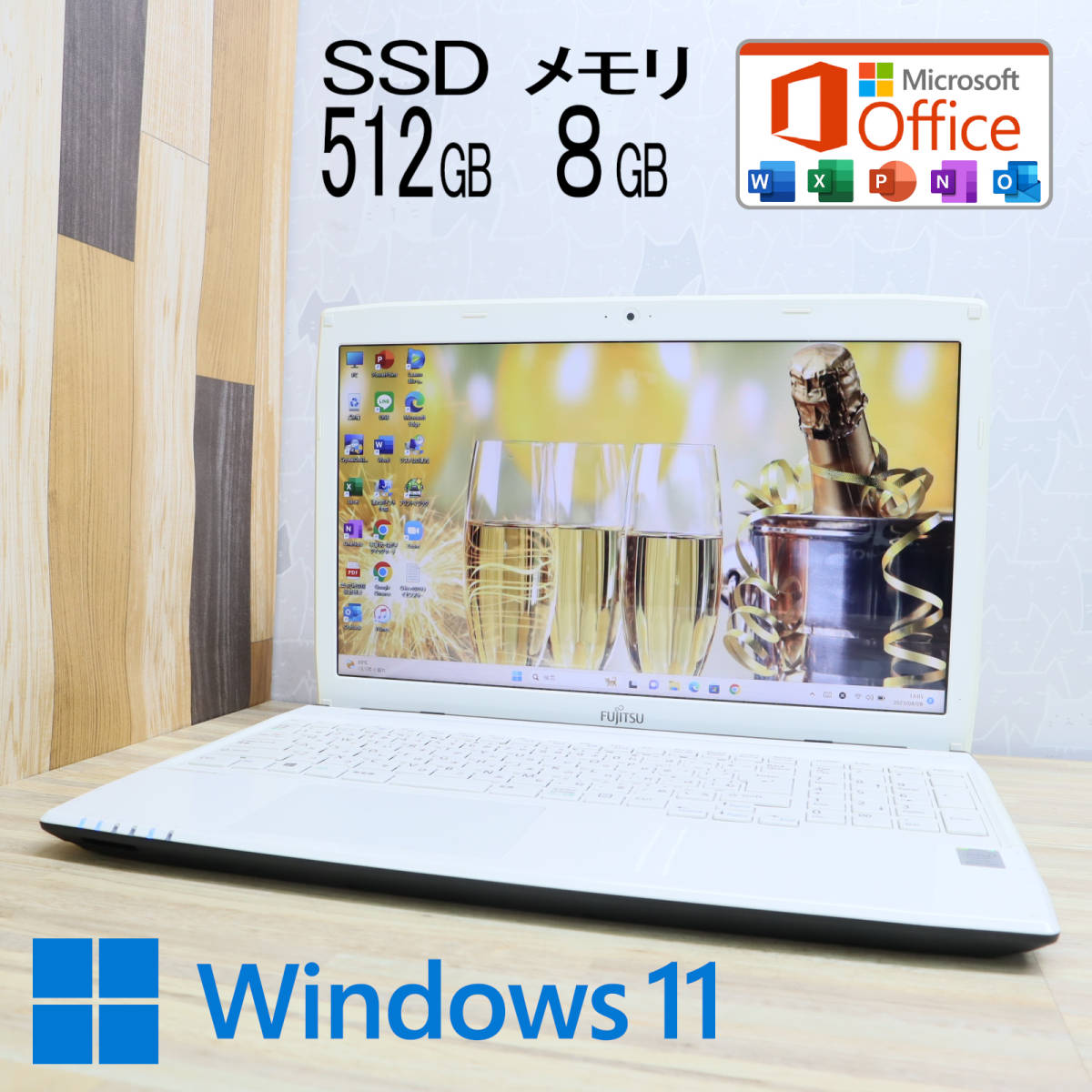 ☆超美品 新品SSD512GB メモリ8GB☆A42M Webカメラ Pentium 3556U