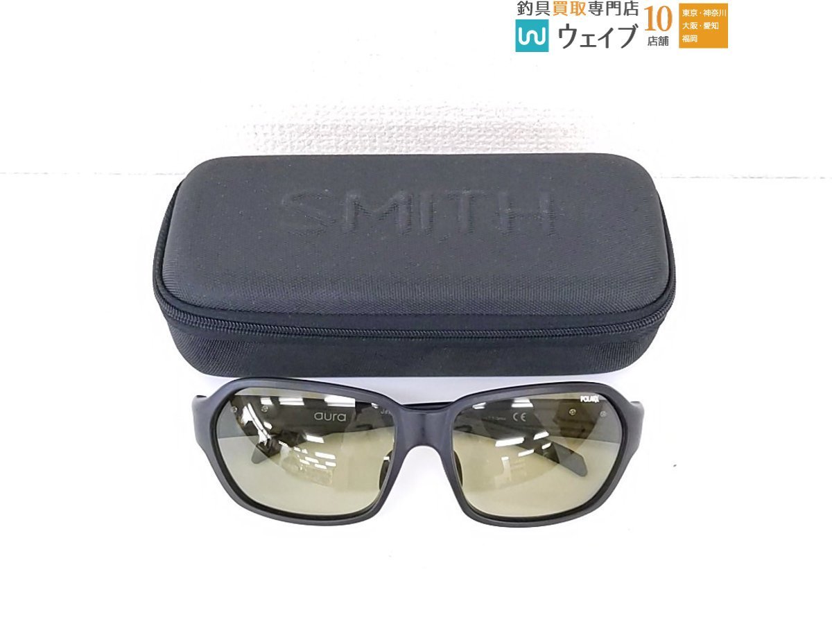 SMITH スミス Aura オーラ POLAR-X 偏光サングラス ミラーレンズ X－ライトグリーン37 超美品