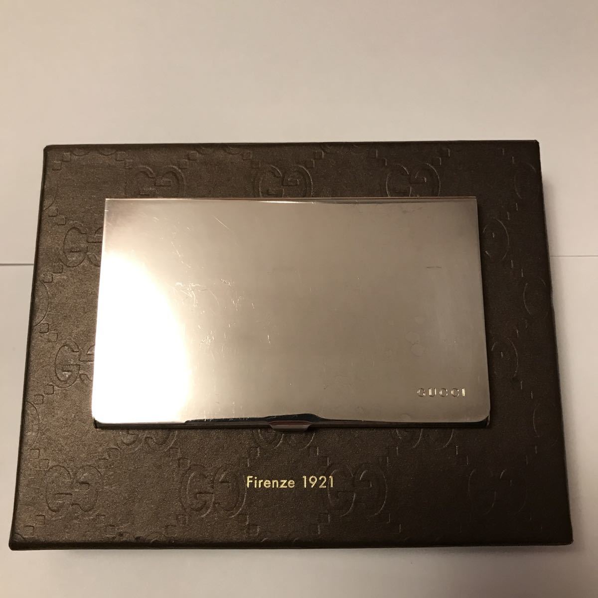 GUCCI グッチ ビンテージ シルバー金属製 名刺入れ ケース 1990年頃