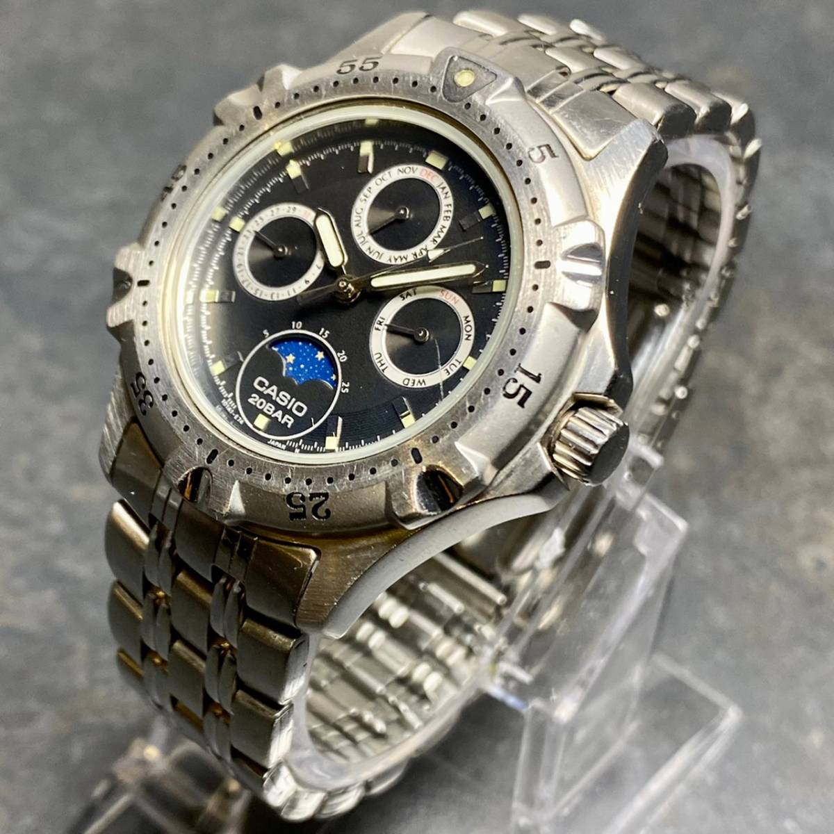 2000円〜 CASIO 20 BAR カシオ メンズ 腕時計 WristWatch ビンテージ Vintage 送料無料 簡易クリーニング済 T33