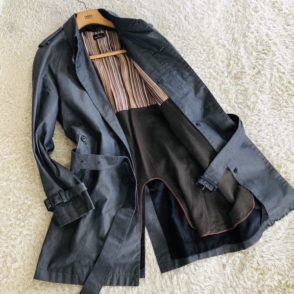 圧巻の千鳥柄&極上カシミヤ！】Paul Smith ポールスミス トレンチ