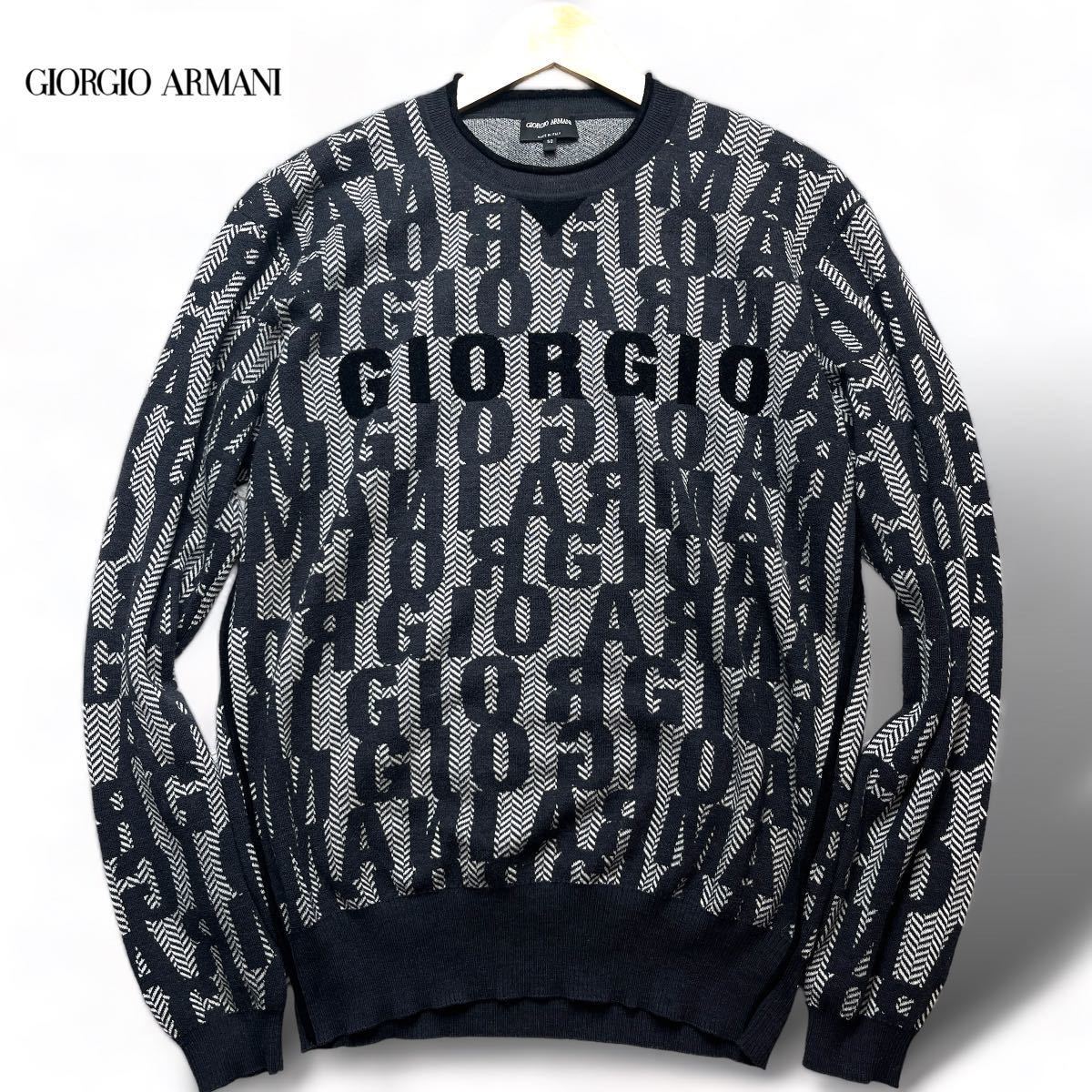 XL/極美品 ○GIORGIO ARMANI 存在感抜群 ジョルジオアルマーニ 総柄 