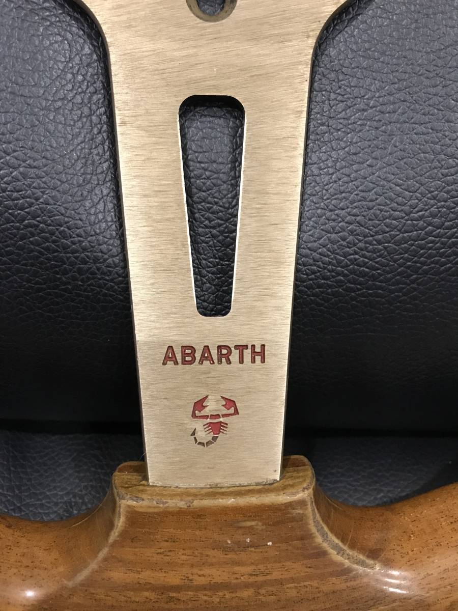 希少　ハンドル　ウッドステアリング　アバルト　ABARTH アバルト ABARTH ウッド ステアリング ハンドル 旧車 希少 ハンドル